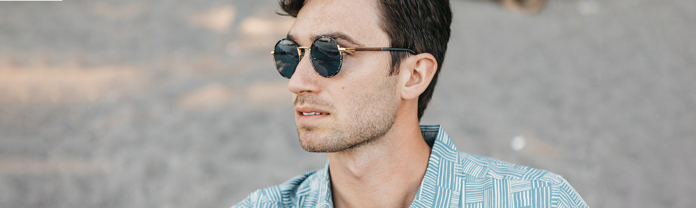 Men's acetate sunglasses