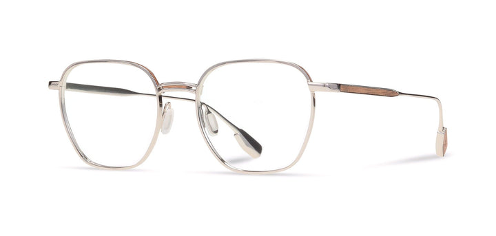 Silver*Walnut*frames only | Shwood Benton Metal RX Eyeglasses Silver