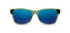 Emerald*Elm Burl*Lite Plus Polarized Blue Flash | Shwood Canby ACTV Sunglasses Emerald