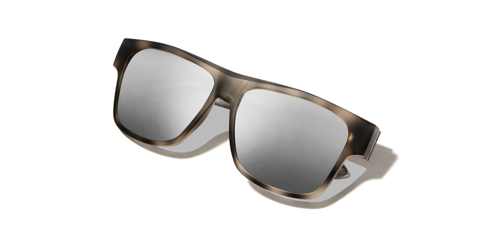 Matte Pearl Grey*Walnut*Basic Polarized Silver Mirror + Matte Pearl Grey*Walnut*HD Plus Polarized Silver Mirror | CAMP Cliff Matte Pearl Grey Walnut Sunglasses