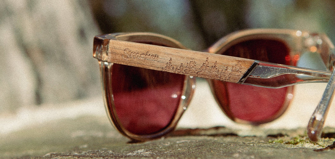 Desert*Walnut*Basic Polarized Rose + Desert*Walnut*HD Plus Polarized Rose | CAMP Cove Desert Walnut Sunglasses