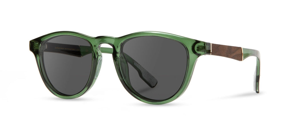 Emerald*Elm Burl*Lite Grey + Emerald*Elm Burl*Lite Plus Polarized Grey | Shwood Francis ACTV Sunglasses Emerald