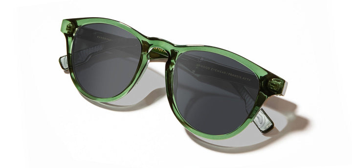 Emerald*Elm Burl*Lite Grey + Emerald*Elm Burl*Lite Plus Polarized Grey | Shwood Francis ACTV Sunglasses Emerald