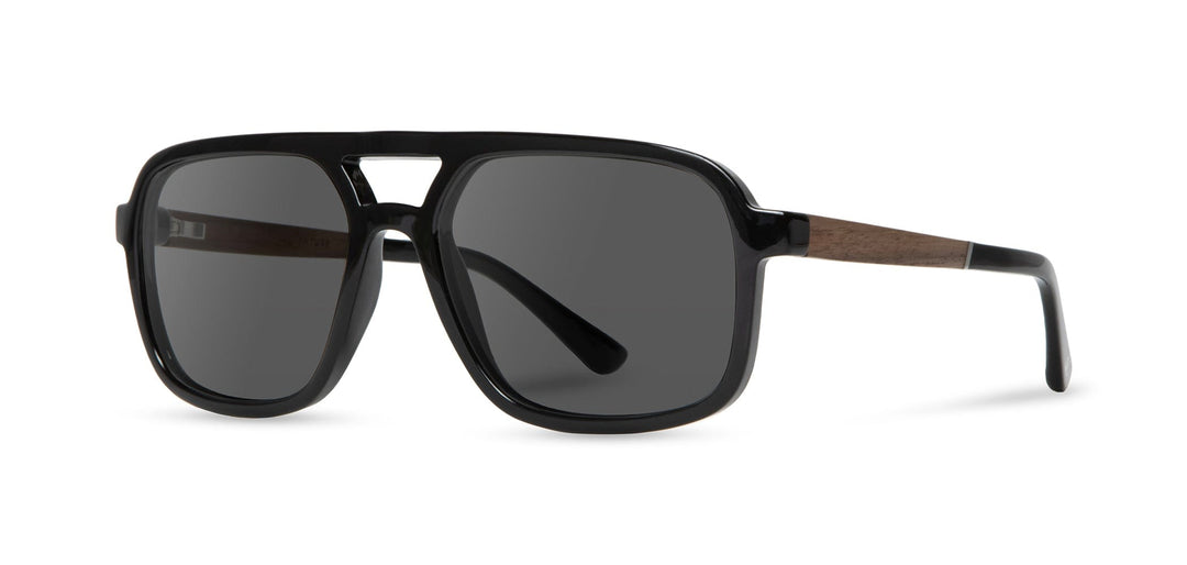 Black*Walnut*Basic Polarized Grey + Black*Walnut*HD Plus Polarized Grey | CAMP Glacier Black Walnut Sunglasses