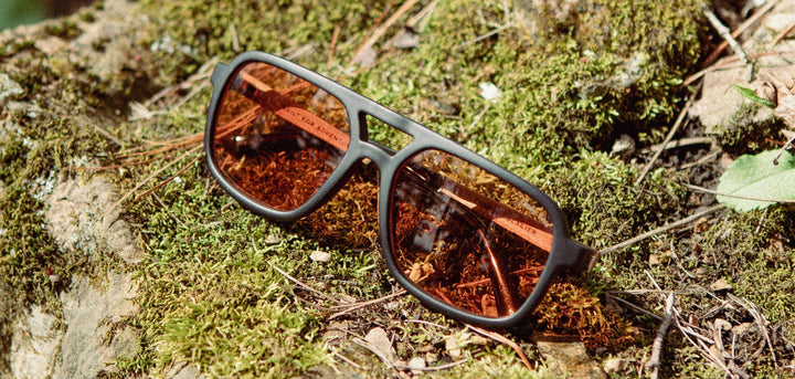 Matte Black*Walnut*Basic Polarized Amber + Matte Black*Walnut*HD Plus Polarized Amber | CAMP Glacier Matte Matte Black Walnut Sunglasses