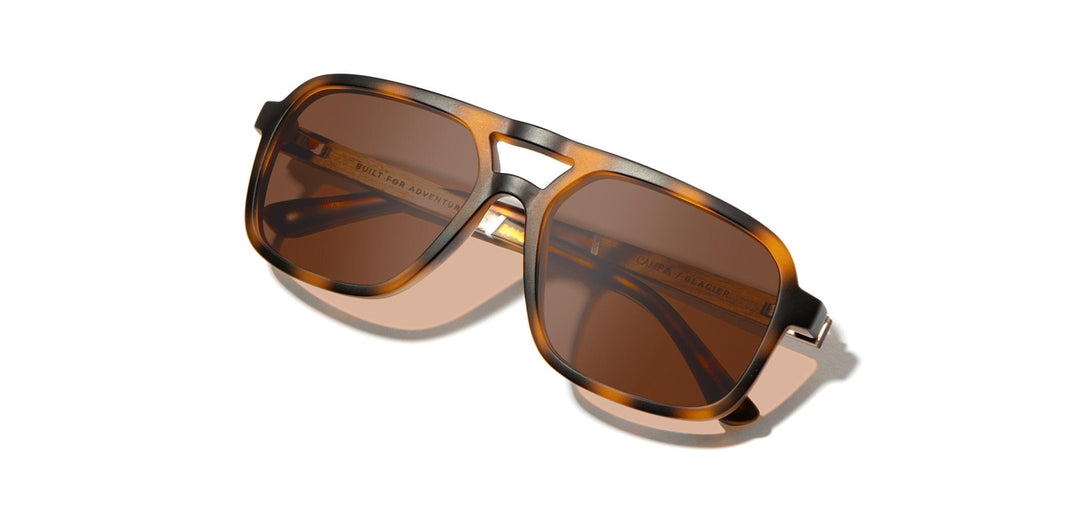 Matte Tortoise*Walnut*Basic Polarized Brown + Matte Tortoise*Walnut*HD Plus Polarized Brown | CAMP Glacier Matte Tortoise Walnut Sunglasses