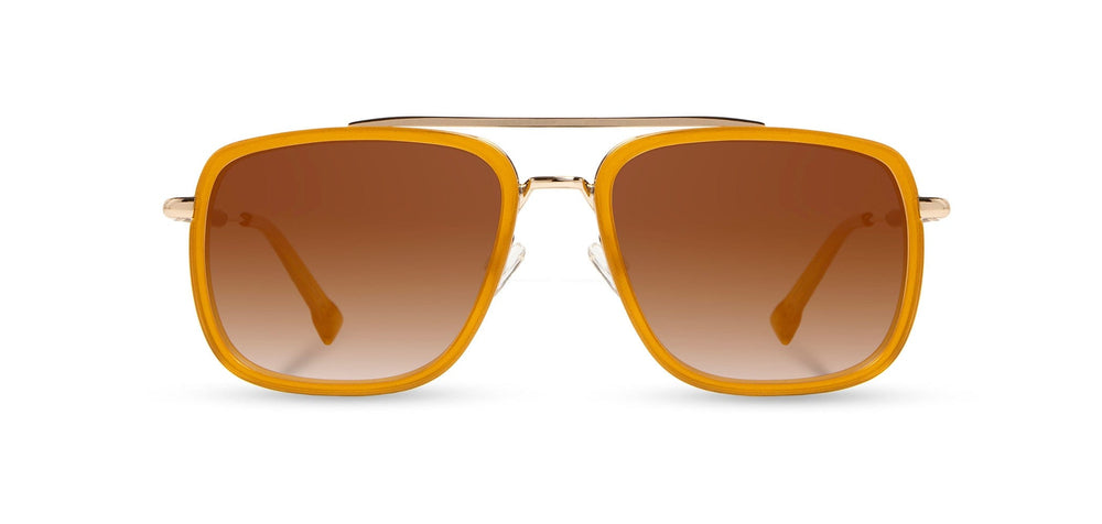 Caramel Gold*Walnut*Brown Fade + Caramel Gold*Walnut*Brown Fade Polarized | Shwood Grant Acetate Sunglasses Caramel Gold