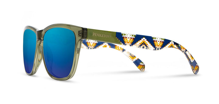 Emerald Crystal*Navy Mission Trails*Blue Mirror Polarized | Pendleton Kegon Sunglasses