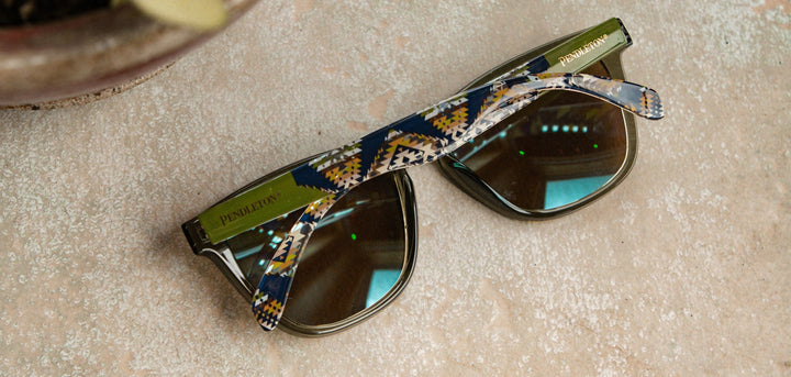 Emerald Crystal*Navy Mission Trails*Blue Mirror Polarized | Pendleton Kegon Sunglasses