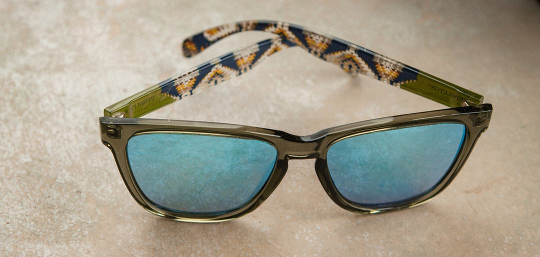 Emerald Crystal*Navy Mission Trails*Blue Mirror Polarized | Pendleton Kegon Sunglasses