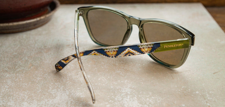 Emerald Crystal*Navy Mission Trails*Blue Mirror Polarized | Pendleton Kegon Sunglasses