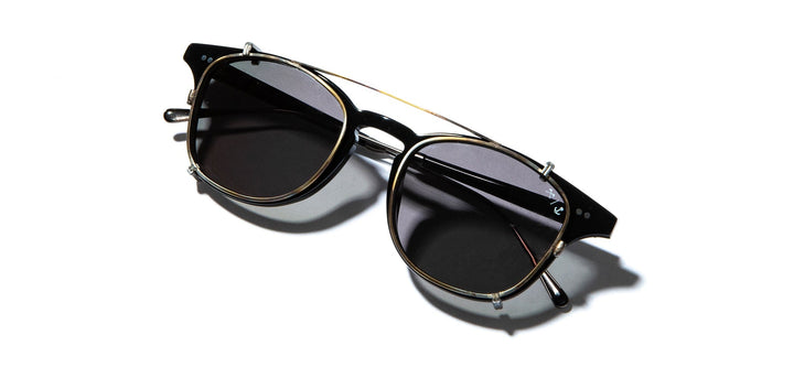 Black and Brazed Steel*Grey Polarized | Shwood Kennedy Iron and Resin Glasses