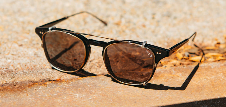 Black and Brazed Steel*Grey Polarized | Shwood Kennedy Iron and Resin Glasses