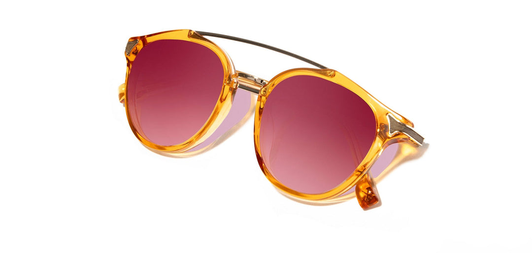 Tangerine*Ebony*Rose Fade + Tangerine*Ebony*Rose Fade Polarized | Shwood Kinsrow Acetate Sunglasses Tangerine