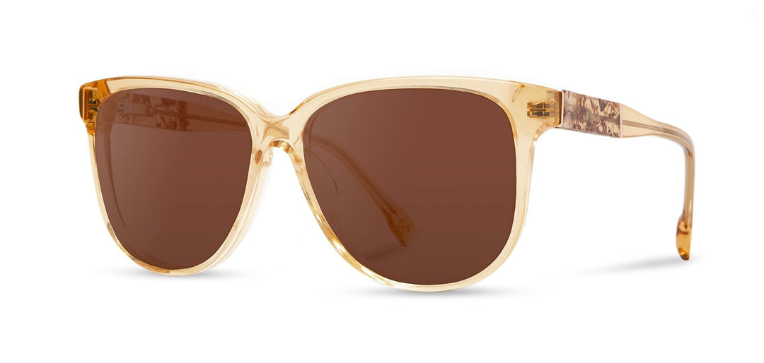 Butter*Rose Flower*Brown Polarized | Shwood Mckenzie Acetate Sunglasses Butter