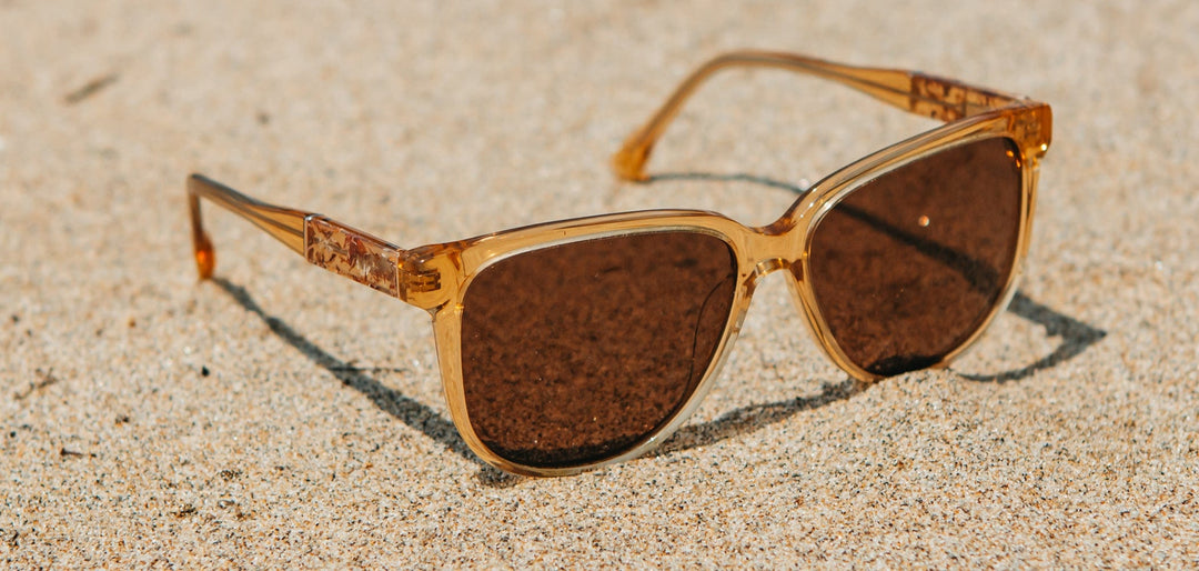 Butter*Rose Flower*Brown Polarized | Shwood Mckenzie Acetate Sunglasses Butter
