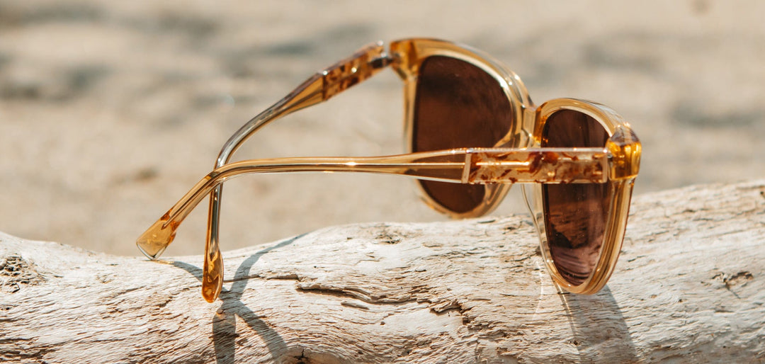 Butter*Rose Flower*Brown Polarized | Shwood Mckenzie Acetate Sunglasses Butter