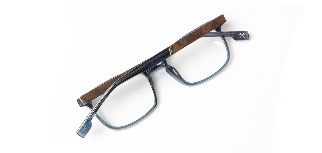 Denim*Elm Burl*frames only | Shwood Odell RX Eyeglasses Denim