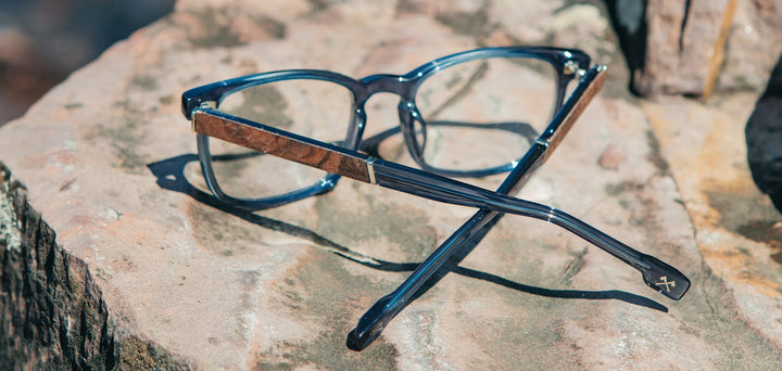 Denim*Elm Burl*frames only | Shwood Odell RX Eyeglasses Denim