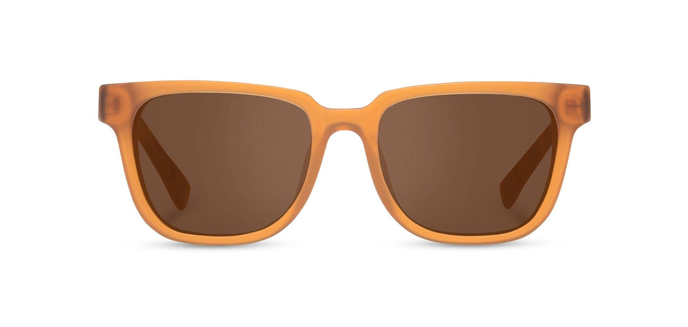 Matte Apricot*Elm Burl*Brown + Matte Apricot*Elm Burl*Brown Polarized | Shwood Prescott Acetate Sunglasses Matte Apricot