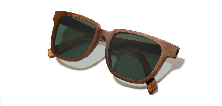 Redwood Burl*G15 + Redwood Burl*G15 Polarized | Shwood Prescott Wood Sunglasses Distressed Redwood Burl