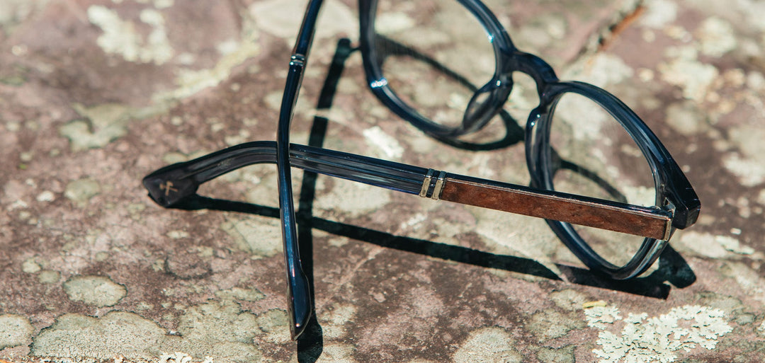 Denim*Elm Burl*frames only | Shwood Quimby 50mm RX Eyeglasses Denim