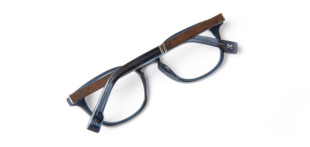 Denim*Elm Burl*frames only | Shwood Quimby 50mm RX Eyeglasses Denim