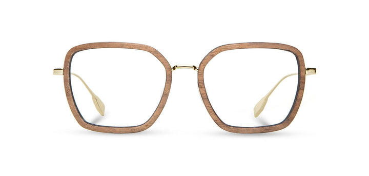 Gold*Walnut*frames only | Shwood Sophie Metal RX Eyeglasses Gold