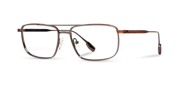 Black Chrome*Mahogany*frames only | Shwood Benton Metal RX Eyeglasses Black Chrome