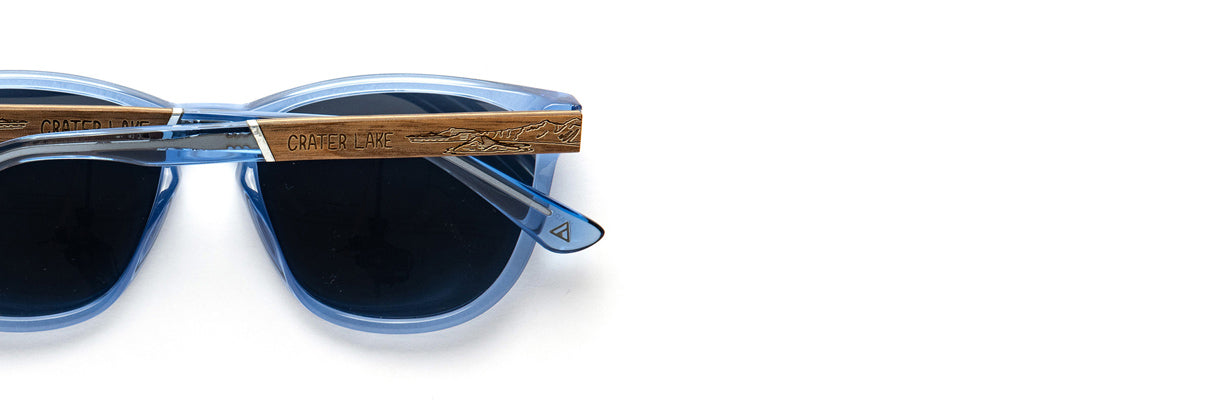 Park-themed engraved walnut temples National Park engraved sunglasses eyewear