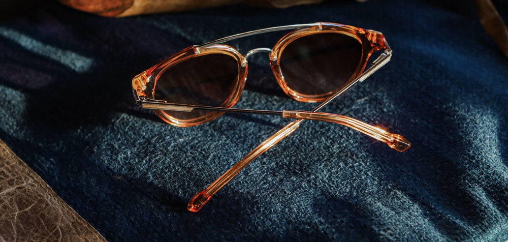 Tangerine*Ebony*Rose Fade + Tangerine*Ebony*Rose Fade Polarized | Shwood Kinsrow Acetate Sunglasses Tangerine