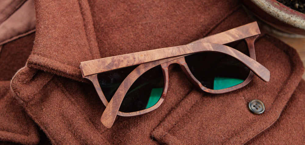 Redwood Burl*G15 + Redwood Burl*G15 Polarized | Shwood Prescott Wood Sunglasses Distressed Redwood Burl