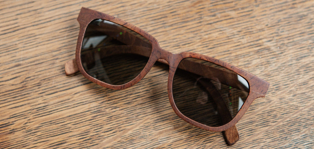 Redwood Burl*G15 + Redwood Burl*G15 Polarized | Shwood Prescott Wood Sunglasses Distressed Redwood Burl