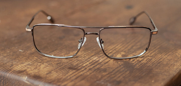 Black Chrome*Mahogany*frames only | Shwood Benton Metal RX Eyeglasses Black Chrome