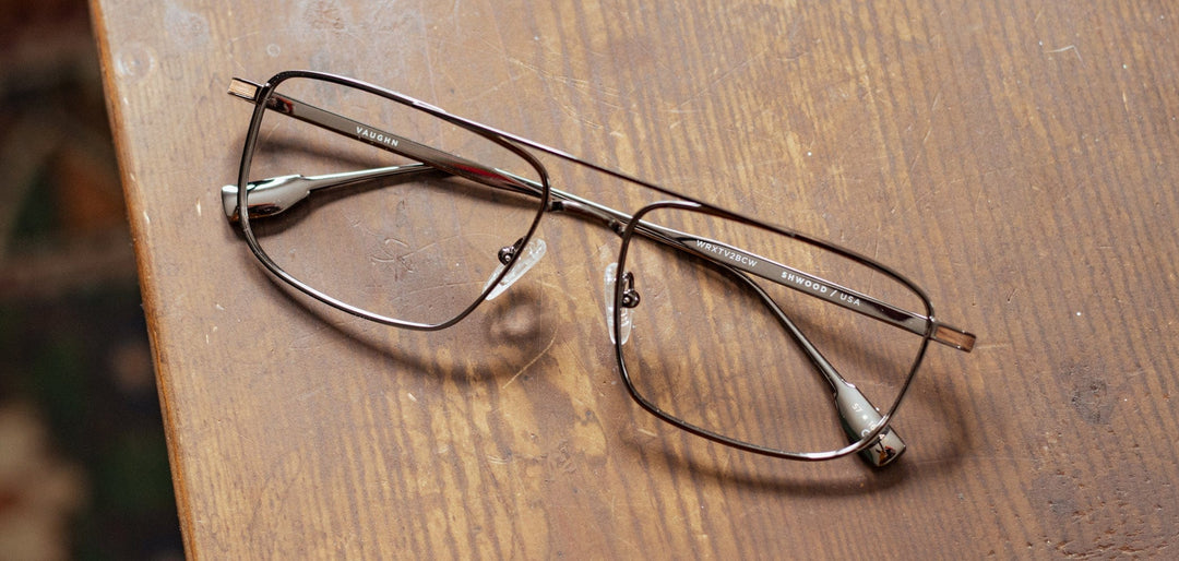 Black Chrome*Mahogany*frames only | Shwood Benton Metal RX Eyeglasses Black Chrome