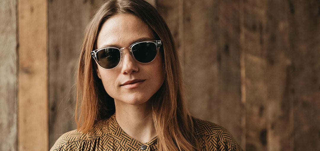 Crystal*Ebony*G15 | Shwood Ainsworth Acetate Sunglasses Crystal
