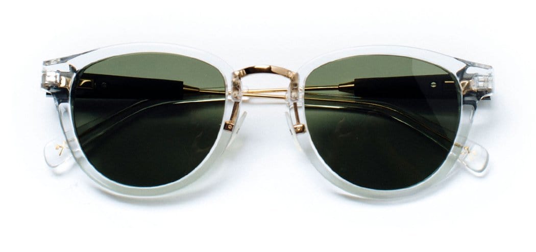 Crystal*Ebony*G15 | Shwood Ainsworth Acetate Sunglasses Crystal