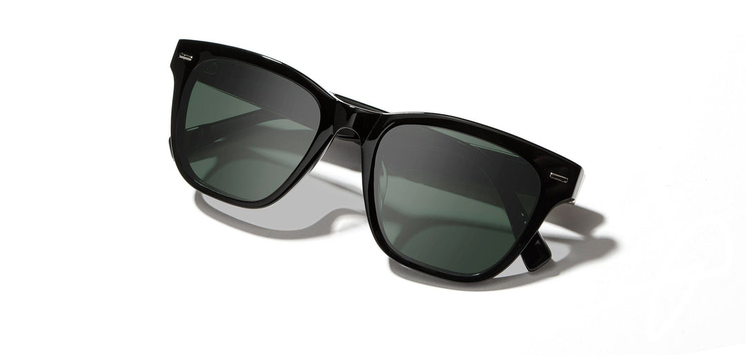 Black*Elm Burl*G15 + Black*Elm Burl*G15 Polarized | Shwood Ankeny Acetate Sunglasses Black