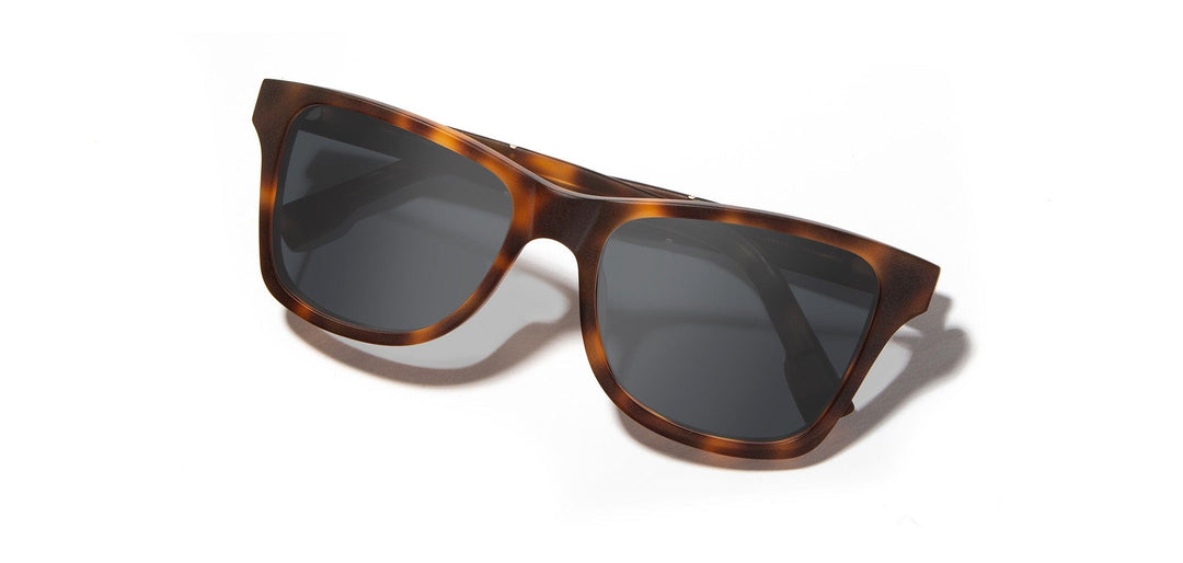 Matte Brindle*Elm Burl*Grey + Matte Brindle*Elm Burl*Grey Polarized | Shwood Canby XL Acetate Sunglasses Matte Brindle