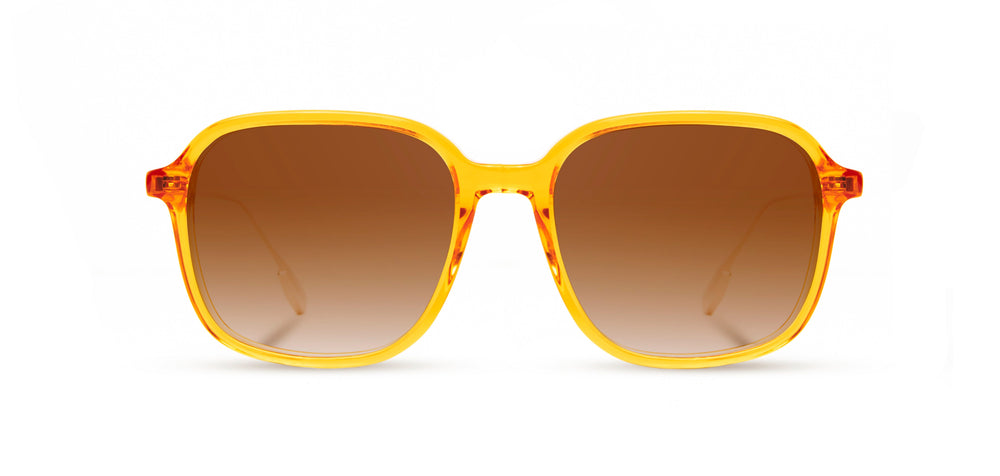 Tangerine*Brown Fade + Tangerine*Brown Fade Polarized | Shwood Donaca Acetate Sunglasses Tangerine