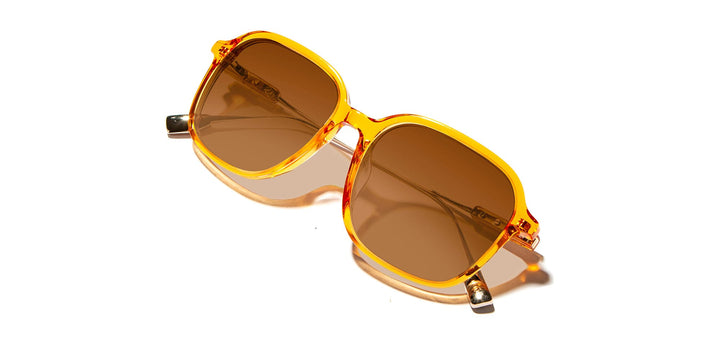 Tangerine*Brown Fade + Tangerine*Brown Fade Polarized | Shwood Donaca Acetate Sunglasses Tangerine