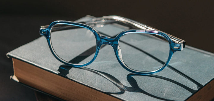 Blue Moon*Elm Burl*frames only + Blue Moon*Elm Burl*rx | Shwood Finn Acetate RX Eyeglasses Blue Moon