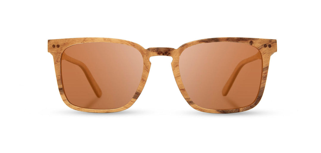 Ash Burl*Brown + Ash Burl*Brown Polarized | Shwood Hamilton Wood Sunglasses Ash Burl