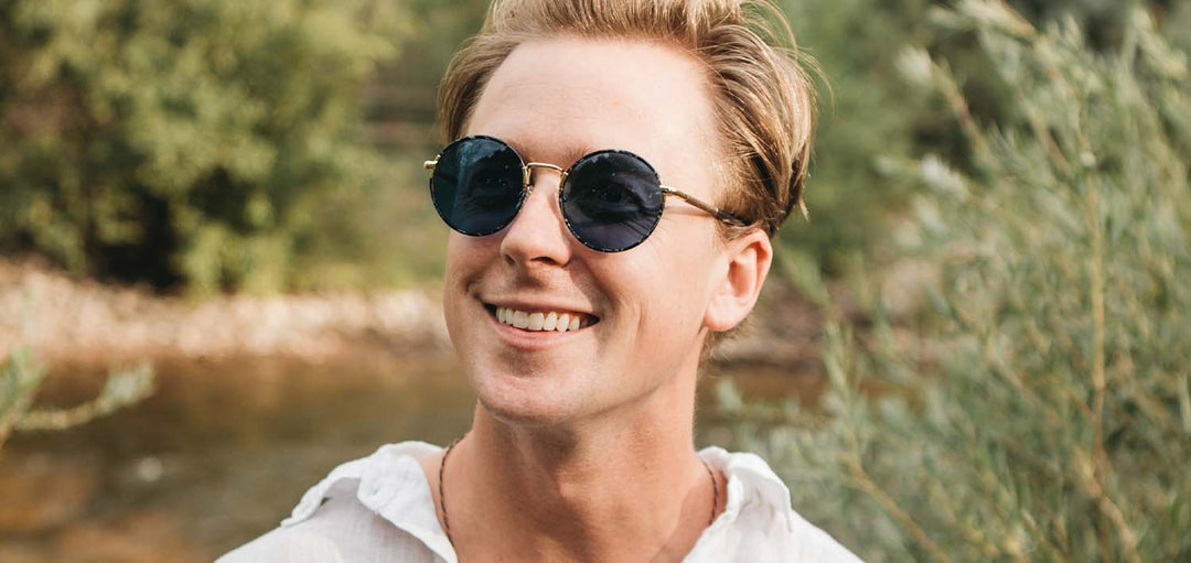 Blue Coral*Walnut*Blue + Blue Coral*Walnut*Blue Polarized | Shwood Hawthorne Acetate Sunglasses Blue Coral