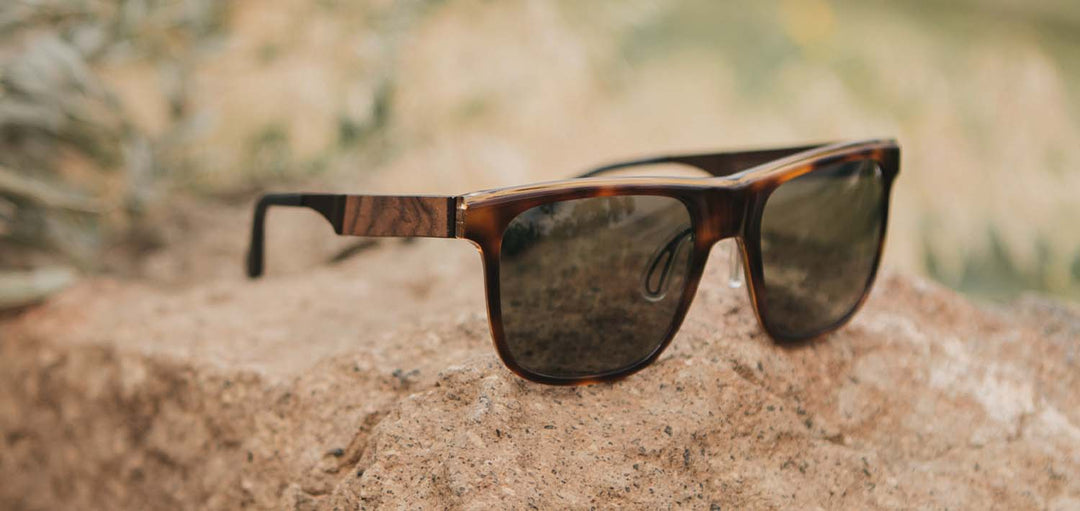 Brindle Crystal*Elm Burl*Lite G15 + Brindle Crystal*Elm Burl*Lite Plus Polarized G15 | Shwood Monroe ACTV Sunglasses Brindle Crystal