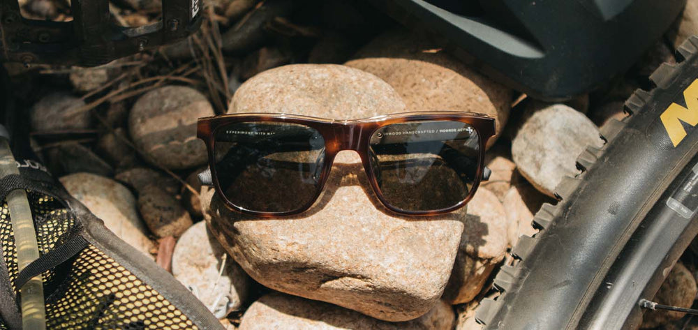 Brindle Crystal*Elm Burl*Lite G15 + Brindle Crystal*Elm Burl*Lite Plus Polarized G15 | Shwood Monroe ACTV Sunglasses Brindle Crystal