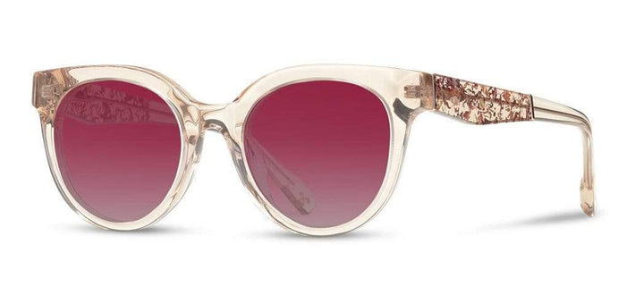 Champagne*Rose Flower*Rose Fade + Champagne*Rose Flower*Rose Fade Polarized | Shwood Lorane Acetate Sunglasses Champagne