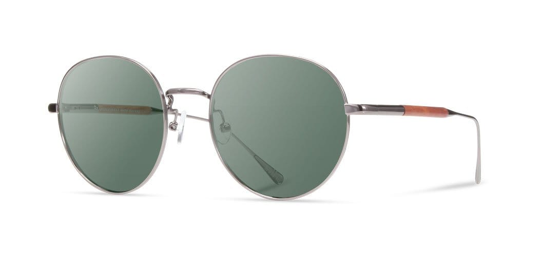 Black Chrome*Mahogany*G15 + Black Chrome*Mahogany*G15 Polarized | Shwood Union Metal Sunglasses Black Chrome