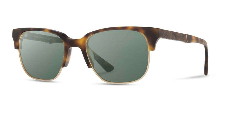 Matte Brindle*Elm Burl*G15 + Matte Brindle*Elm Burl*G15 Polarized | Shwood Newport 52mm Acetate Sunglasses Matte Brindle