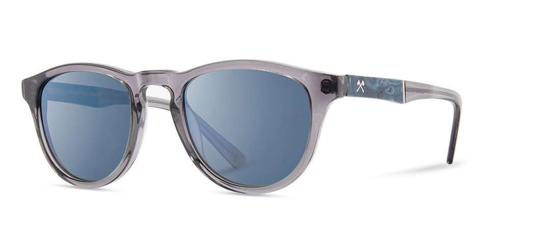 Smoke*Midnight Surf Resin*Blue Flash Polarized | Shwood Francis Surf Resin Sunglasses